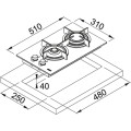 Płyta Gazowa Franke Crystal - FHCR 302 2G HE BK C
