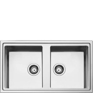Zlew stalowy Smeg LDR862-2 Stal nierdzewna