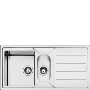 Zlew stalowy Smeg LDR102-2 Stal nierdzewna