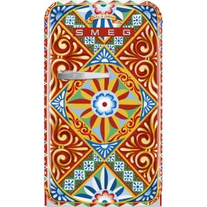 Lodówka wolnostojąca SMEG FAB5RDGC5 D&G Caretto (chromowany uchwyt)