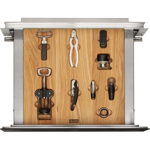 Szuflada z akcesoriami pod winiarkę Franke Mythos FMY 14 WCRD BK Czarne szkło/Czarna stal