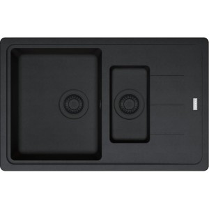 Zlew Franke Fragranit+ Basis BFG 651-78 Czarny mat / Czarny odpływ