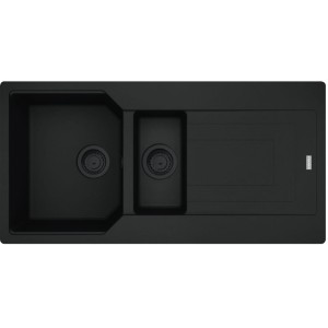 Zlew Franke Fragranit+ Urba UBG 651-100 Czarny mat / Czarny odpływ