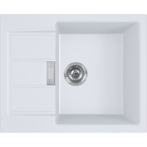 Zlewozmywak wbudowywany Tectonite Sirius S2D 611-62 Biały Polarny