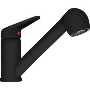 Bateria kuchenna Prince II pull-out spray Czarny Mat