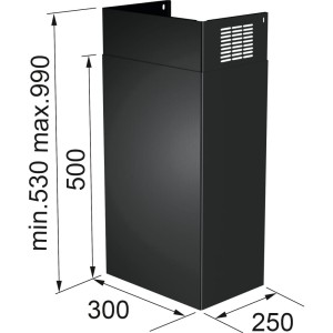 Akcesoria do okapów: FMA PRO, FMY PRO Osłona kominowa Maris/Mythos Pro Czarny