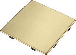 Akcesoria do zlewozmywaków Fragranit Osłona odpływu kwadratowa Złoto