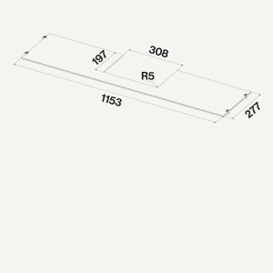 Move-półka szklana 120 cm Falmec KACL.108