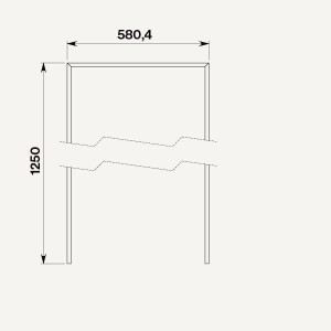 Wsporniki przedłużające H1250 mm (czarne) Falmec KACL.1027#HF