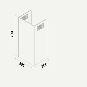 Przedłużenie komina przyściennego H700 mm (białe) Falmec KACL.1032#BF