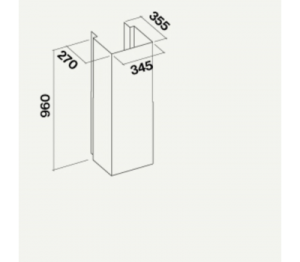 Komin do okapu Falmec INOX KACL.576#I