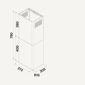 komin biały do Tab 60/80 - opcjonalny KCTCN.001#B