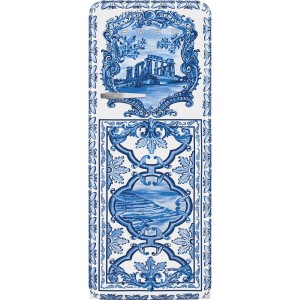 Chłodziarko-zamrażarka wolnostojąca Smeg FAB28RDGME6 D&G Blu Mediterraneo (chromowany uchwyt)