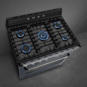 Kuchnia wolnostojąca z płytą gazową Smeg TR90GPGR Niebieskoszary