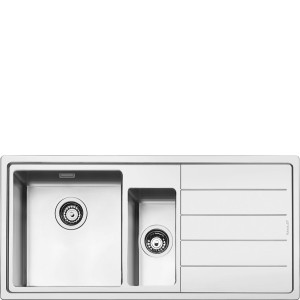 Zlewozmywak wpuszczany w blat Smeg LFT102D Stal nierdzewna