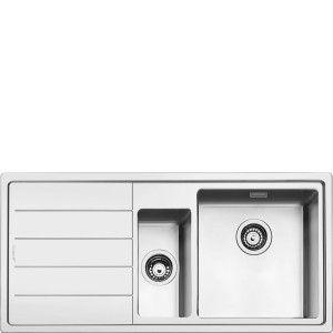 Zlewozmywak wpuszczany w blat Smeg LFT102S Stal nierdzewna