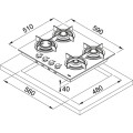 Płyta Gazowa Franke Crystal - FHCR 604 4G HE BK C
