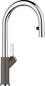 Bateria Blanco CARENA-S Vario Silgranit-Look szarość skały/chrom 521359