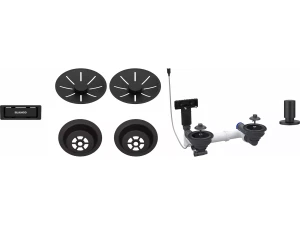 Blanco Armatura odpływowo-przelewowa 2x3,5" z InFino, korkiem automat. i elementami stalowymi czarny mat 207442