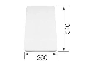 Blanco Deska z tworzywa biała, 540x260, [DALAGO, LEXA 9E] 210521