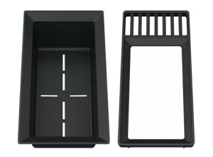 Blanco Ociekacz z tworzywa 2 w 1, rama + odsączarka w kolorze czarnym 527644