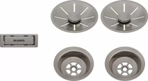 BLANCO Zestaw elementów stalowych w kolorze satin platinum 207410