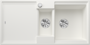 Zlew Blanco ADIRA 6 S Silgranit biały odwracalny, korek auto., InFino, mata stalowa składana 527605
