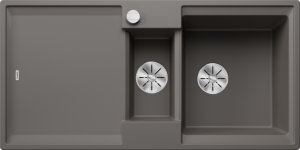 Zlew Blanco ADIRA 6 S Silgranit wulkaniczny szary odwracalny, korek auto., InFino, mata stalowa składana 527604
