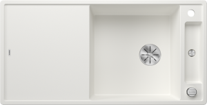 Zlew Blanco AXIA III XL 6 S Silgranit biały odwracalny, korek auto., InFino, deska szkło białe 523514