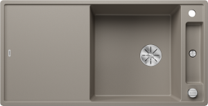 Zlew Blanco AXIA III XL 6 S Silgranit tartufo odwracalny, korek auto., InFino, deska szkło białe 523517