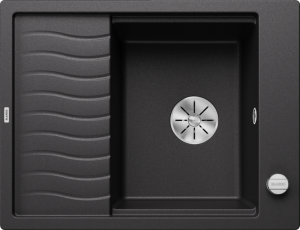 Zlew Blanco ELON 45 S Silgranit antracyt odwracalny, korek auto., InFino, kratka ociekowa 524814