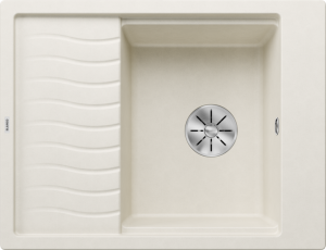Zlew Blanco ELON 45 S Silgranit delikatny biały odwracalny, InFino, kratka ociekowa 527067