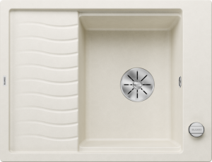 Zlew Blanco ELON 45 S Silgranit delikatny biały odwracalny, korek auto., InFino, kratka ociekowa 527068