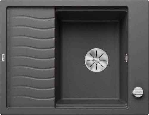 Zlew Blanco ELON 45 S Silgranit szarość skały odwracalny, InFino, kratka ociekowa 524825.png