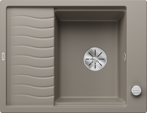 Zlew Blanco ELON 45 S Silgranit tartufo odwracalny, korek auto., InFino, kratka ociekowa 524821.png