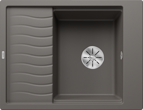 Zlew Blanco ELON 45 S Silgranit wulkaniczny szary odwracalny, InFino, kratka ociekowa 527250.png