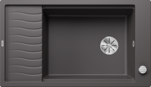 Zlew Blanco ELON XL 8 S Silgranit szarość skały odwracalny, InFino, kratka ociekowa 524871