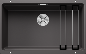 Zlew BLANCO ETAGON 700-U Silgranit szarość skały, InFino, szyny