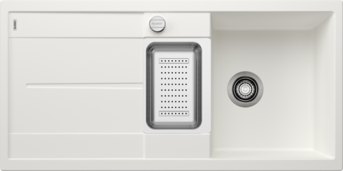 Zlew Blanco METRA 6 S Silgranit biały odwracalny, korek auto., odsączarka stalowa 513046.png