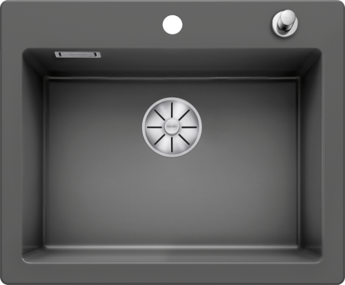 Zlew Blanco PALONA 6 Ceramika PuraPlus bazaltowy, korek auto., InFino 524737.png
