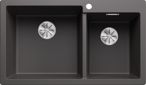 Zlew Blanco PLEON 9 Silgranit szarość skały lewa, InFino 527638