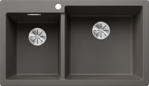 Zlew Blanco PLEON 9 Silgranit wulkaniczny szary prawa, InFino 527325