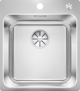 Zlew Blanco SOLIS 400-IF/A stal szczotkowana, korek auto., InFino, PushControl 526119