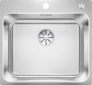 Zlew Blanco SOLIS 500-IF/A stal szczotkowana, korek auto., InFino, PushControl 526124