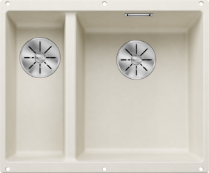 Zlew Blanco SUBLINE 340/160-U Silgranit delikatny biały prawa, InFino 527163
