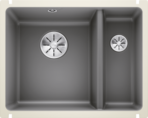 Zlew Blanco SUBLINE 350/150-U Ceramika PuraPlus bazaltowy lewa, InFino 523746