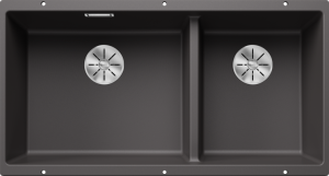 Zlew Blanco SUBLINE 480/320-U Silgranit szarość skały lewa, InFino 523585