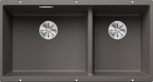 Zlew Blanco SUBLINE 480/320-U Silgranit wulkaniczny szary lewa, InFino 527351
