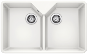 Zlew Blanco VILLAE Farmhouse 8 Ceramika biały połysk, dwukomorowy 525164