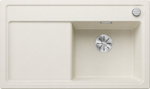 Zlew Blanco ZENAR 45 S Silgranit delikatny biały prawa, korek auto., InFino 527178